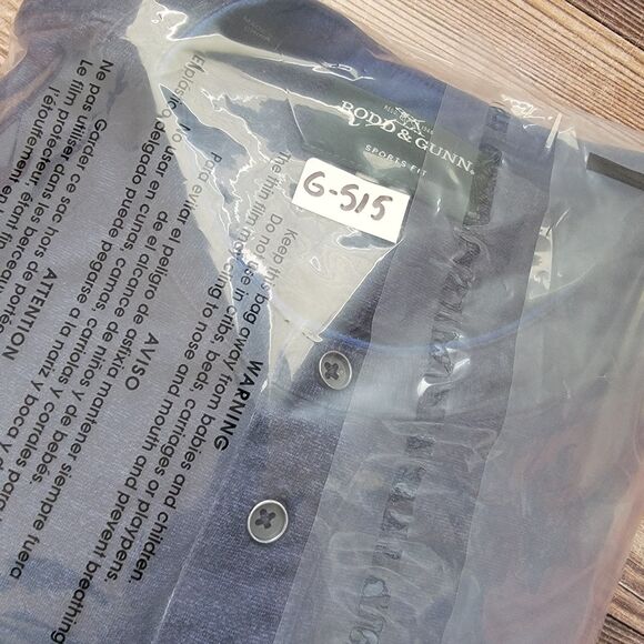 RODD & GUNN SPORT FIT MENS M Henley STYLE LONGSLEEVE SHIRT Casual Blue - Picture 9 of 9